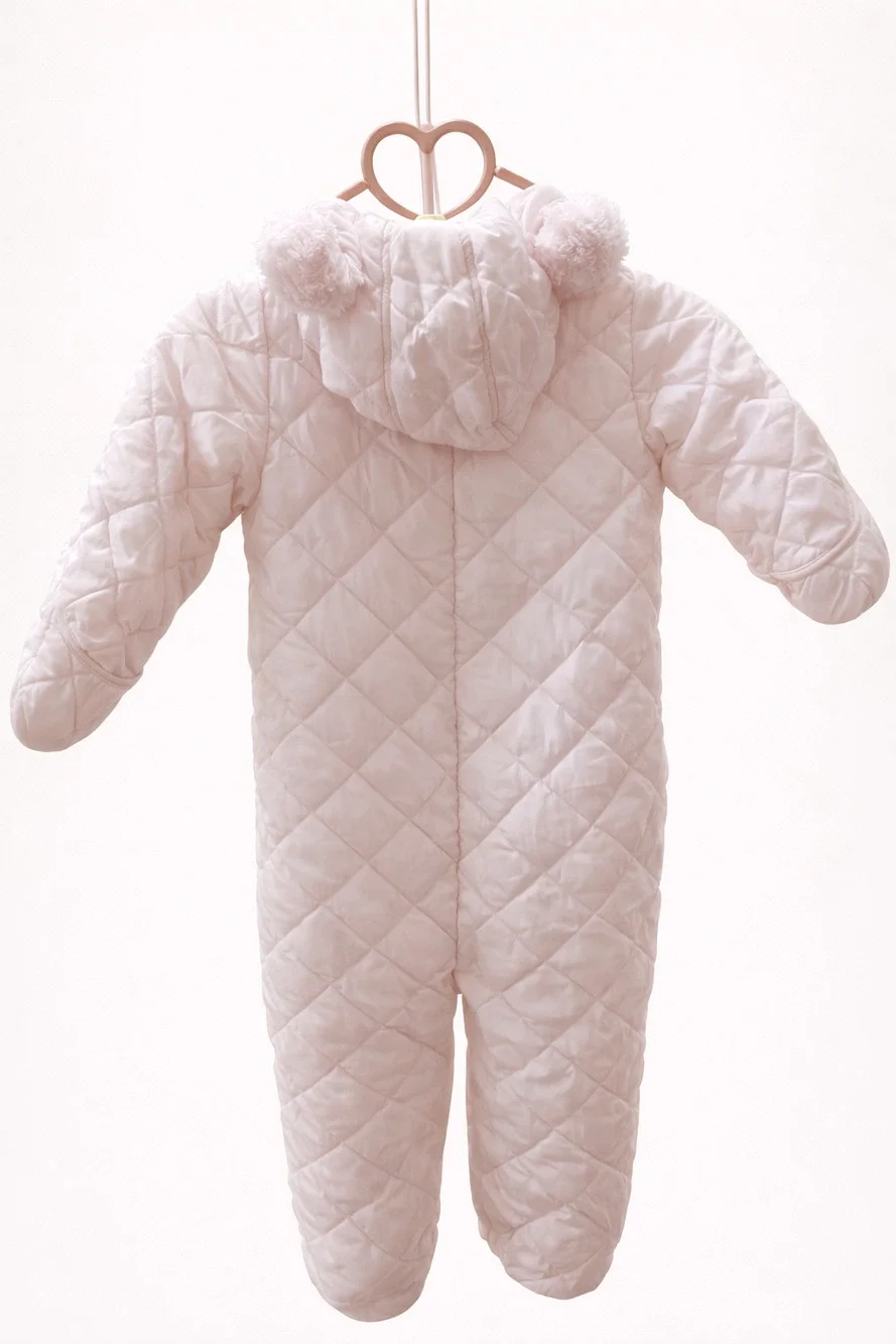 First Impressions Baby 18M Quilted Bunting Suit Hooded Soft Pink Winter Soft